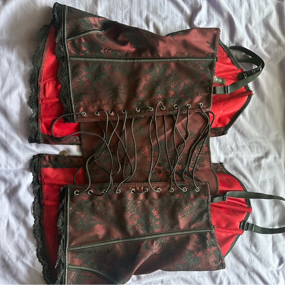 Torrid Red and Black Lace Shapewear Corset - Picture 5 of 5
